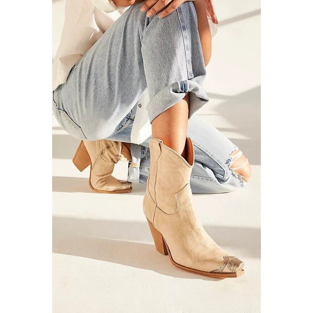 Free People Brayden Western Boot Bone White Size 37